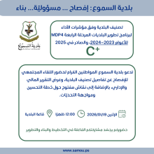 تصنيف البلدية وفق مؤشرات الأداء لبرنامج تطوير البلديات