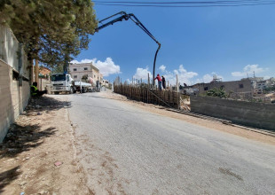 البلدية تنهي أعمال سور خرساني - منعطف بيار القنان
