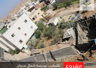 رئيس البلدية يتفقد مشروع تشطيب مدرسة كمال عدوان