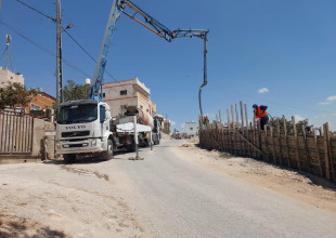 البلدية تنهي أعمال سور خرساني - منعطف بيار القنان
