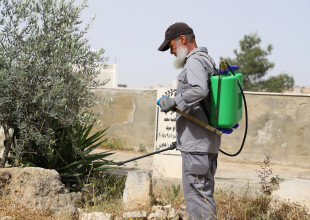 بلدية السموع تواصل تنفيذ خطتها لإزالة الحشائش وتنظيف الشوارع والمقابر بمشاركة مجتمعية واسعة